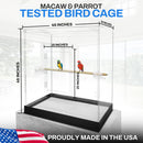 Image showcasing Macaw Acrylic Bird Cage | Spacious & Safe – pennzonidisplay