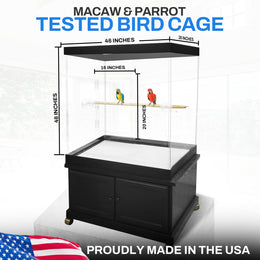 Macaw Acrylic Bird Cage | Spacious & Safe – pennzonidisplay