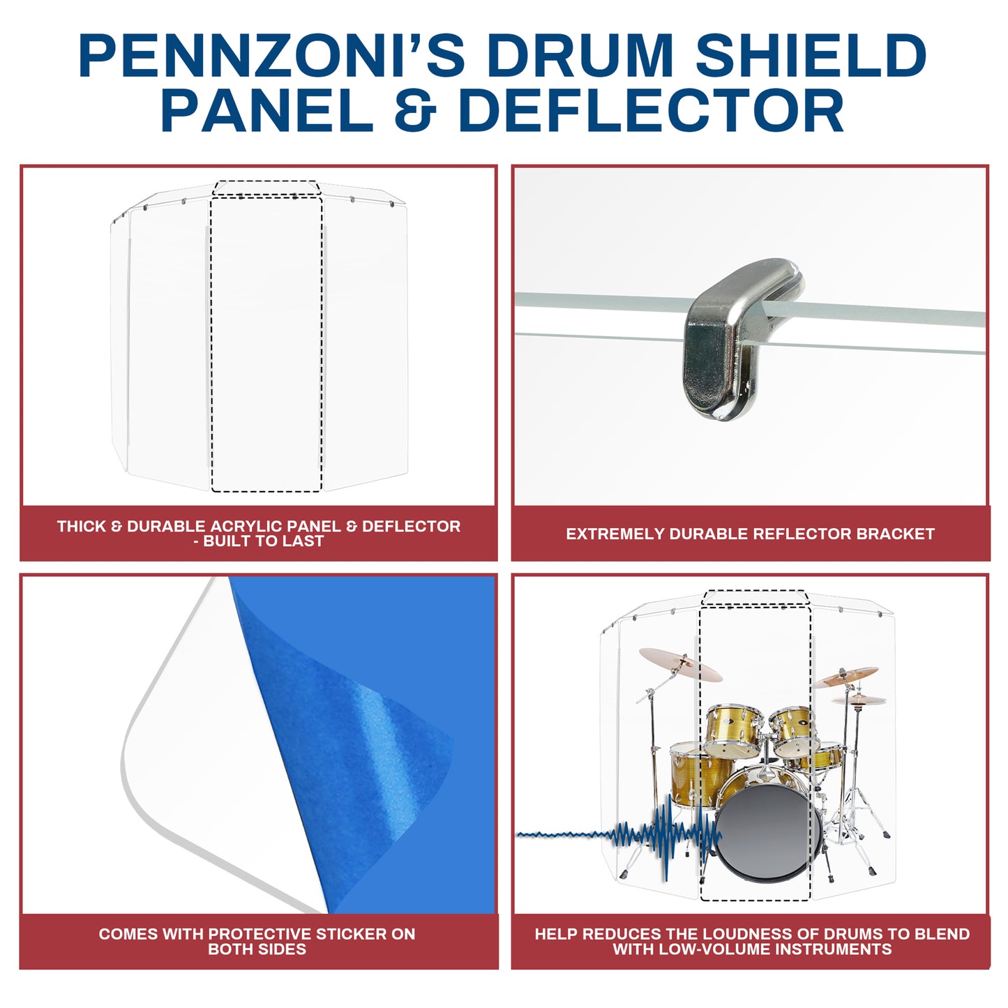Single Panel Drum Shield W/ Deflector