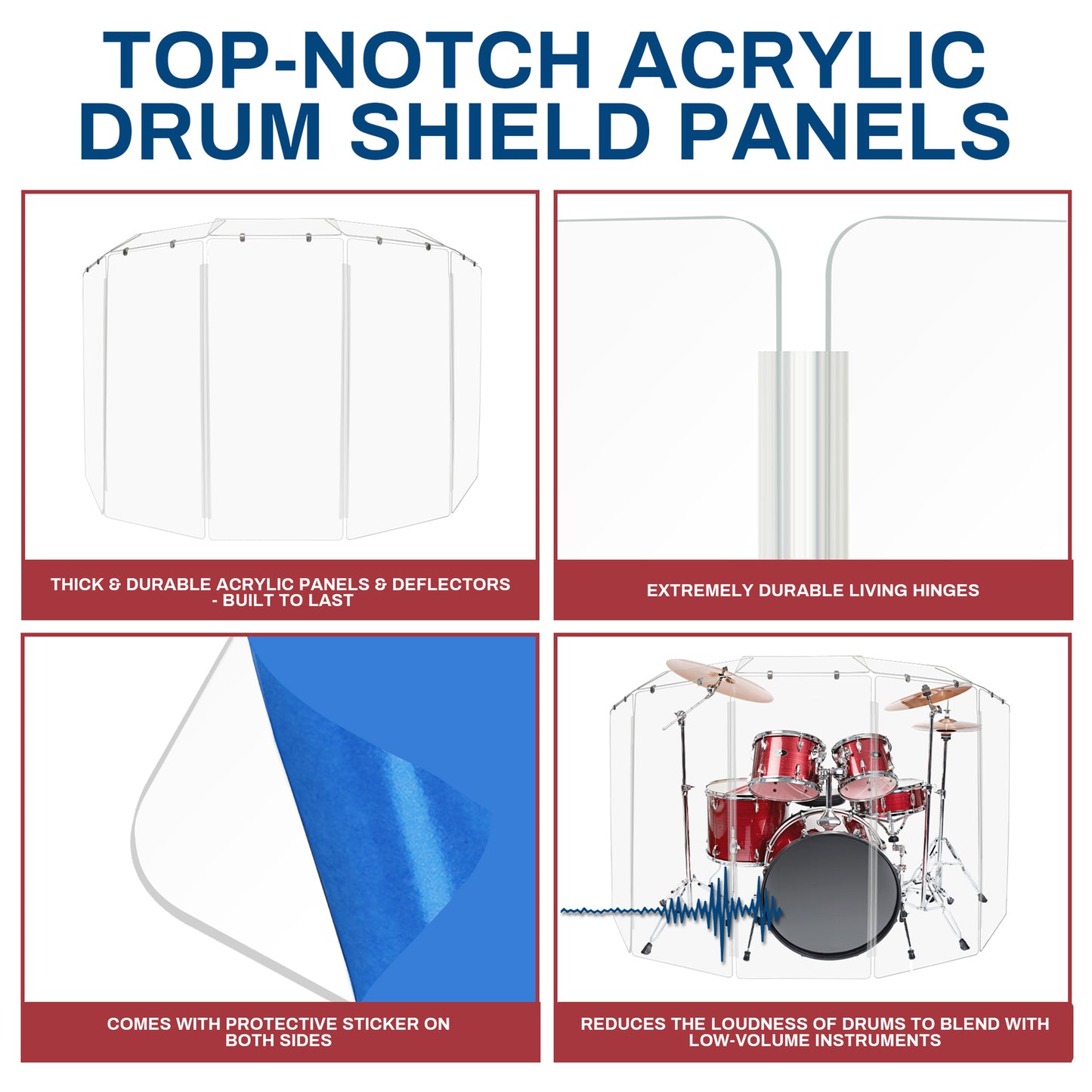 Drum Shield 2 ft. x 4 ft. Panel