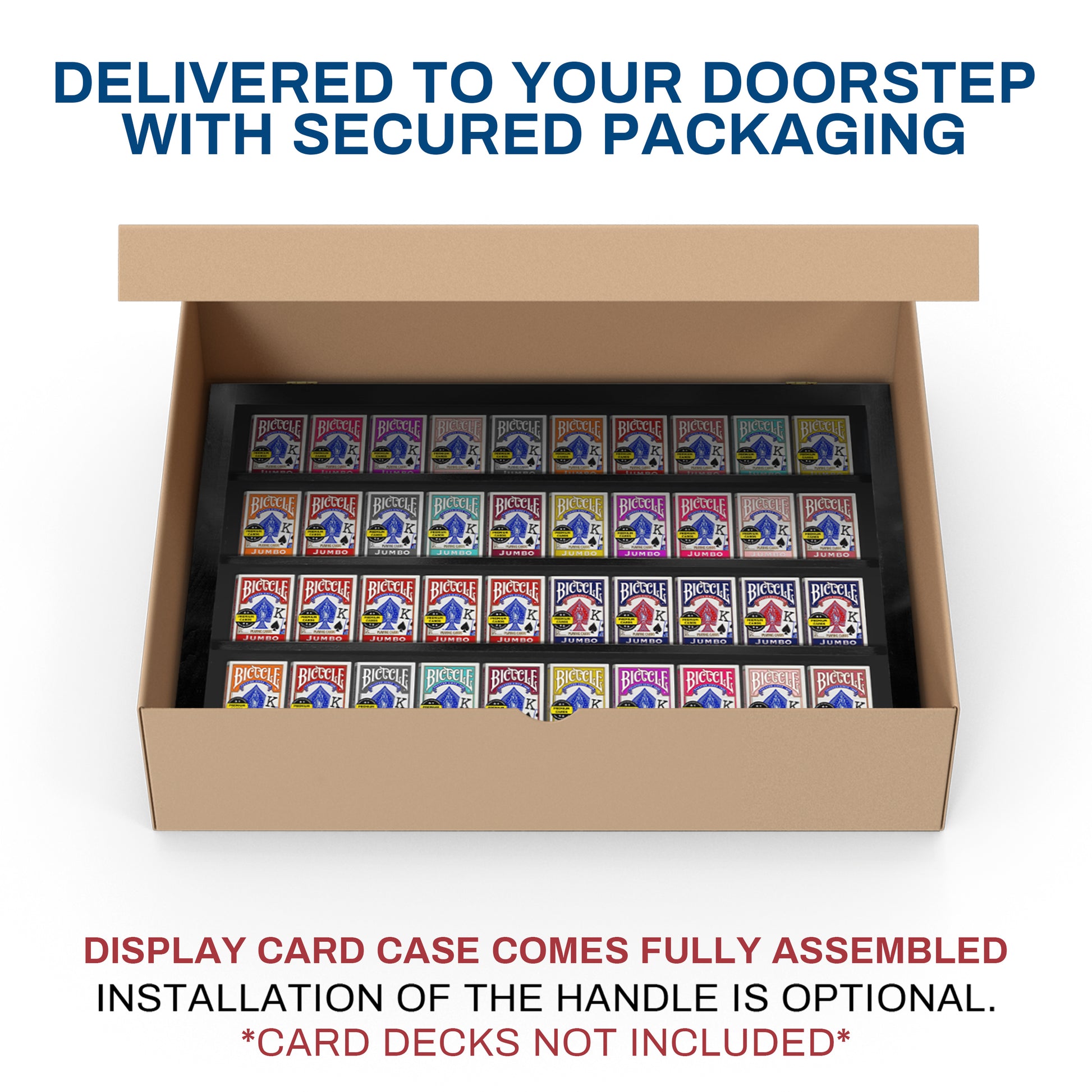 Playing Card Deck Display Case - Holds 50 Decks pennzonidisplay Playing Card Deck Display Case - Holds 50 Decks pennzonidisplay