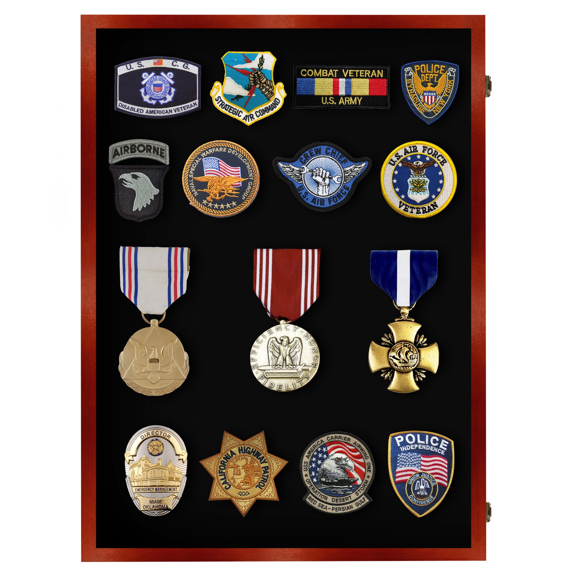 Compact Medal & Patch Display Case - Secure Showcase – pennzonidisplay
