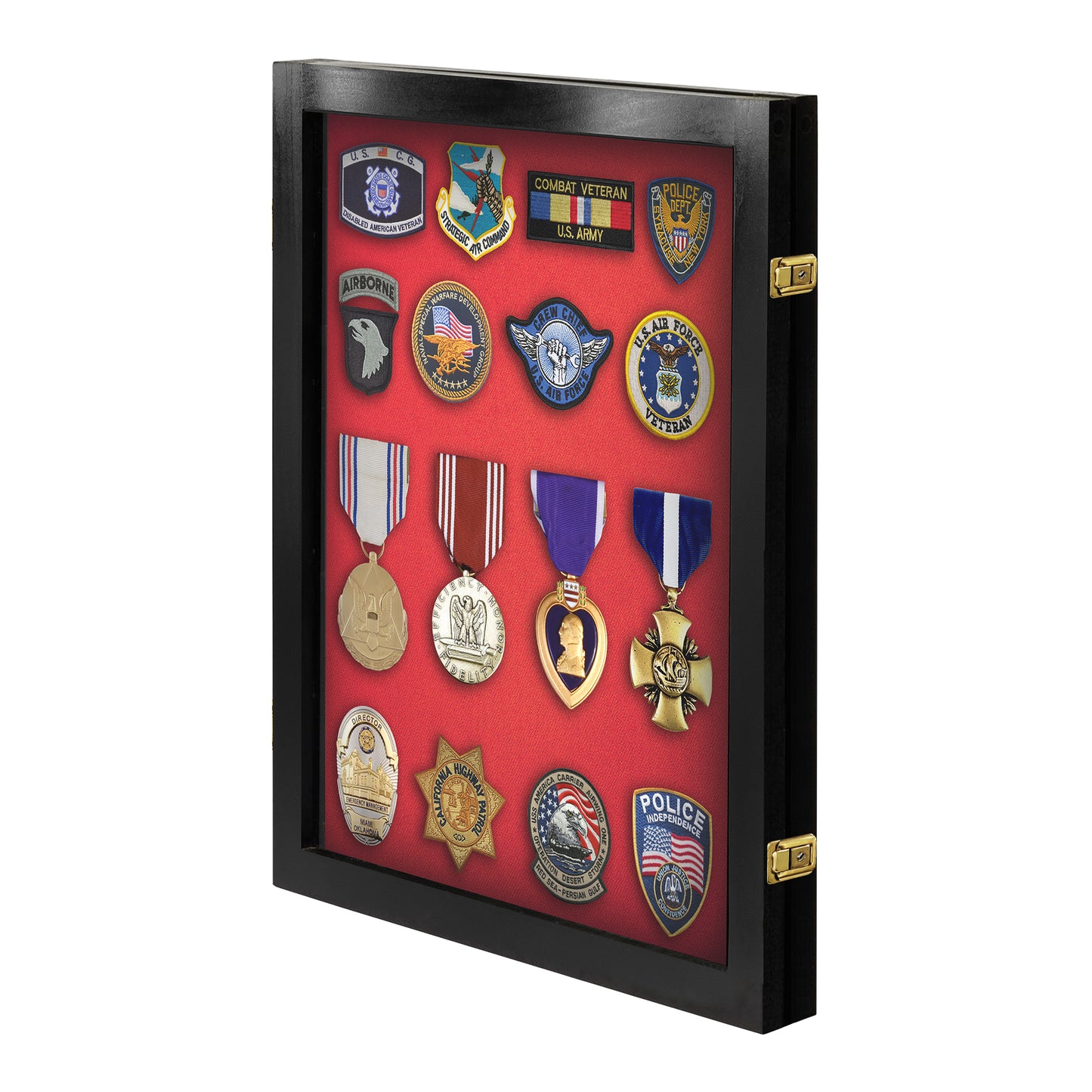Compact Medal & Patch Display Case - Secure Showcase – pennzonidisplay