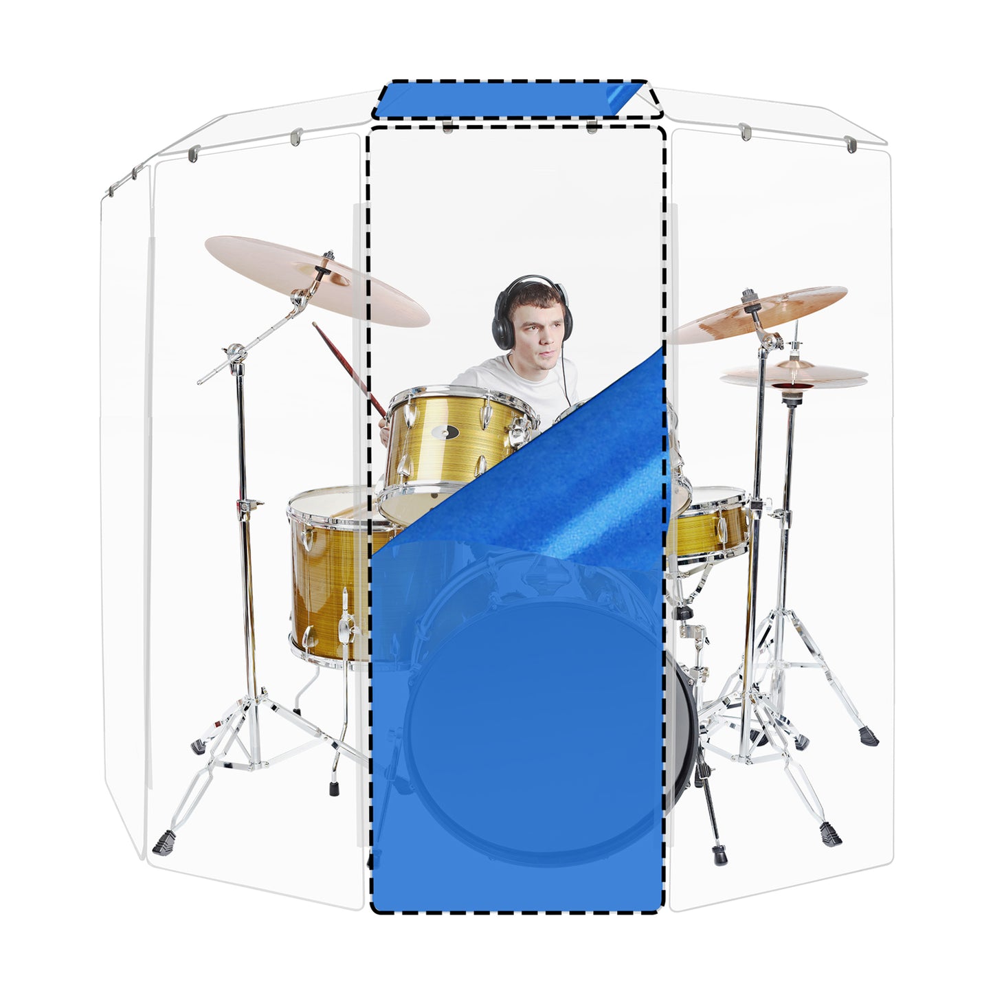 Single Panel Drum Shield W/ Deflector
