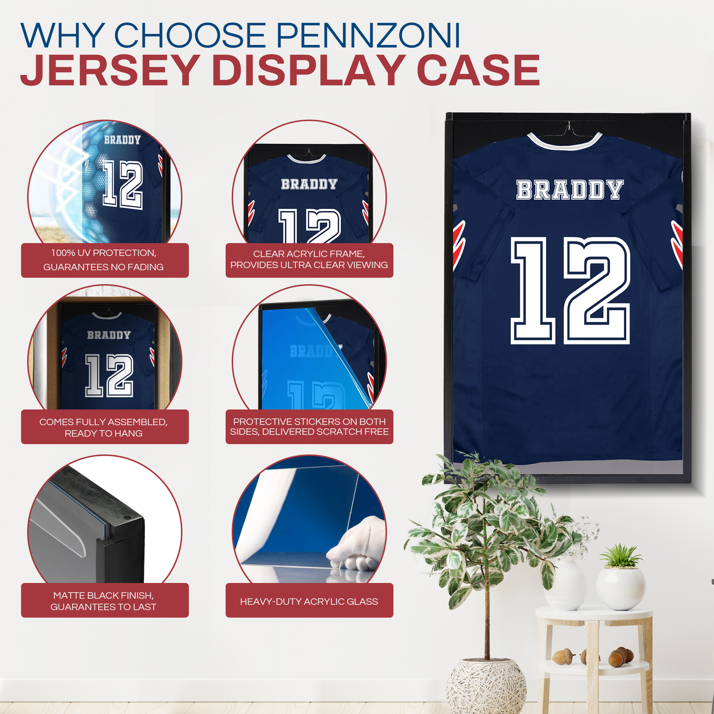 Jersey Frame Display Case - Shadow Box for Jersey Display