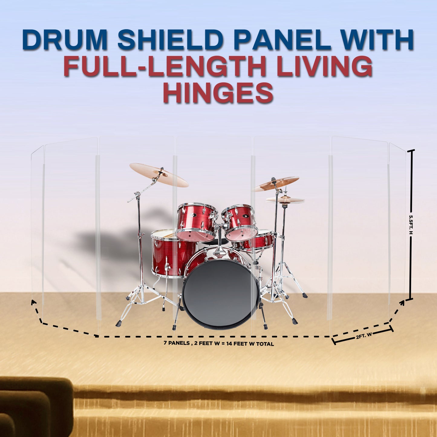 Drum Shield 2ft. x 5.5 ft. Panels