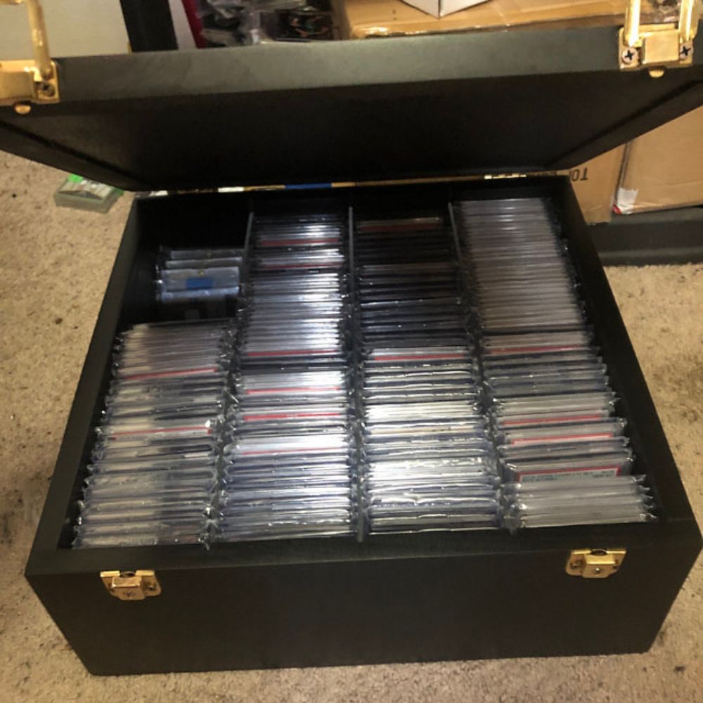 Pennzoni Baseball Storage Card Case, Graded & Ungraded Cards Solid Hardwood Box, Walnut Pennzoni Baseball Storage Card Case, Graded & Ungraded Cards Solid Hardwood Box, Walnut